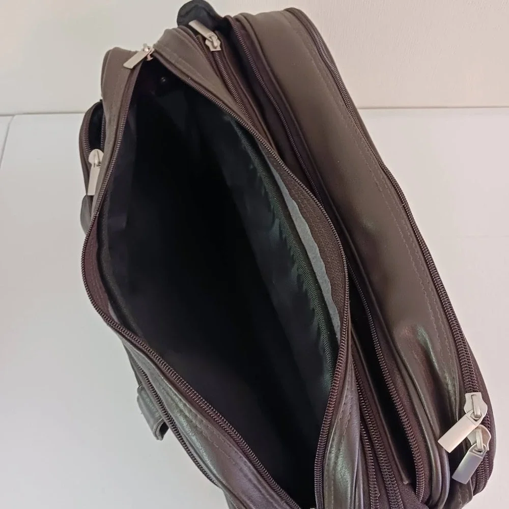 Laptop Travel Bag, Shoulder‎ Strap, Soft Full Grain Leather 16